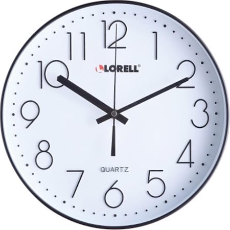 Lorell 12 in. Quiet Wall Clock - Black LO465700